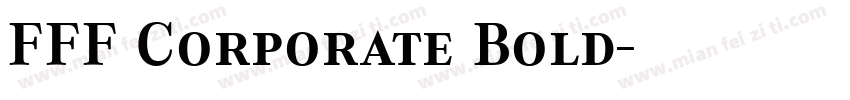 FFF Corporate Bold字体转换